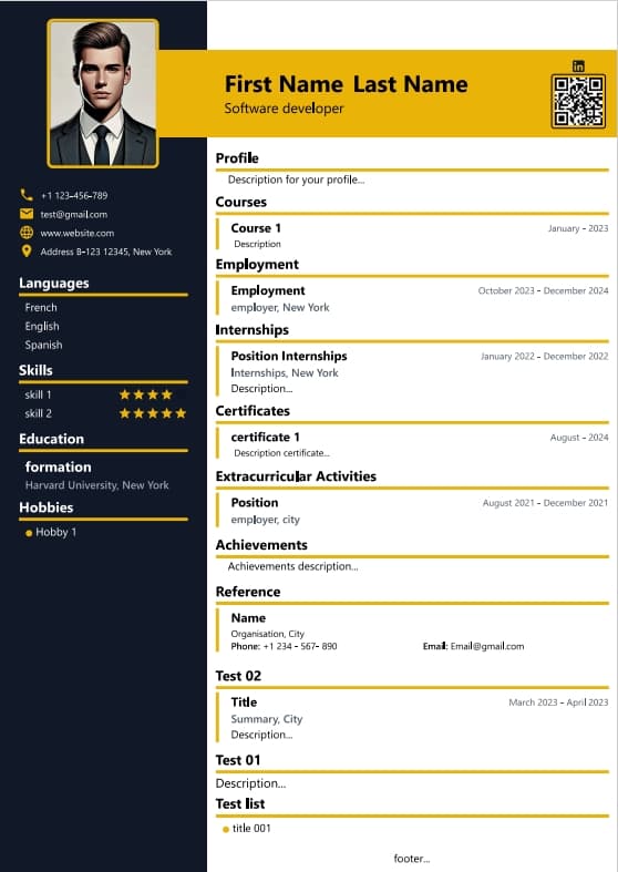 template cv 2