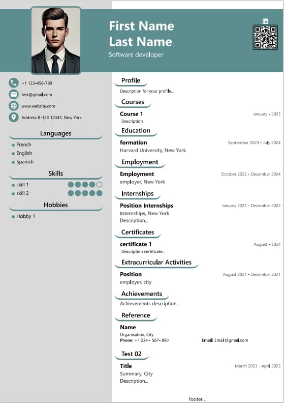 template cv 3