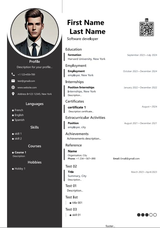 template cv 8